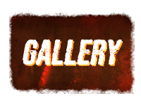 rusted red button with the text gallery